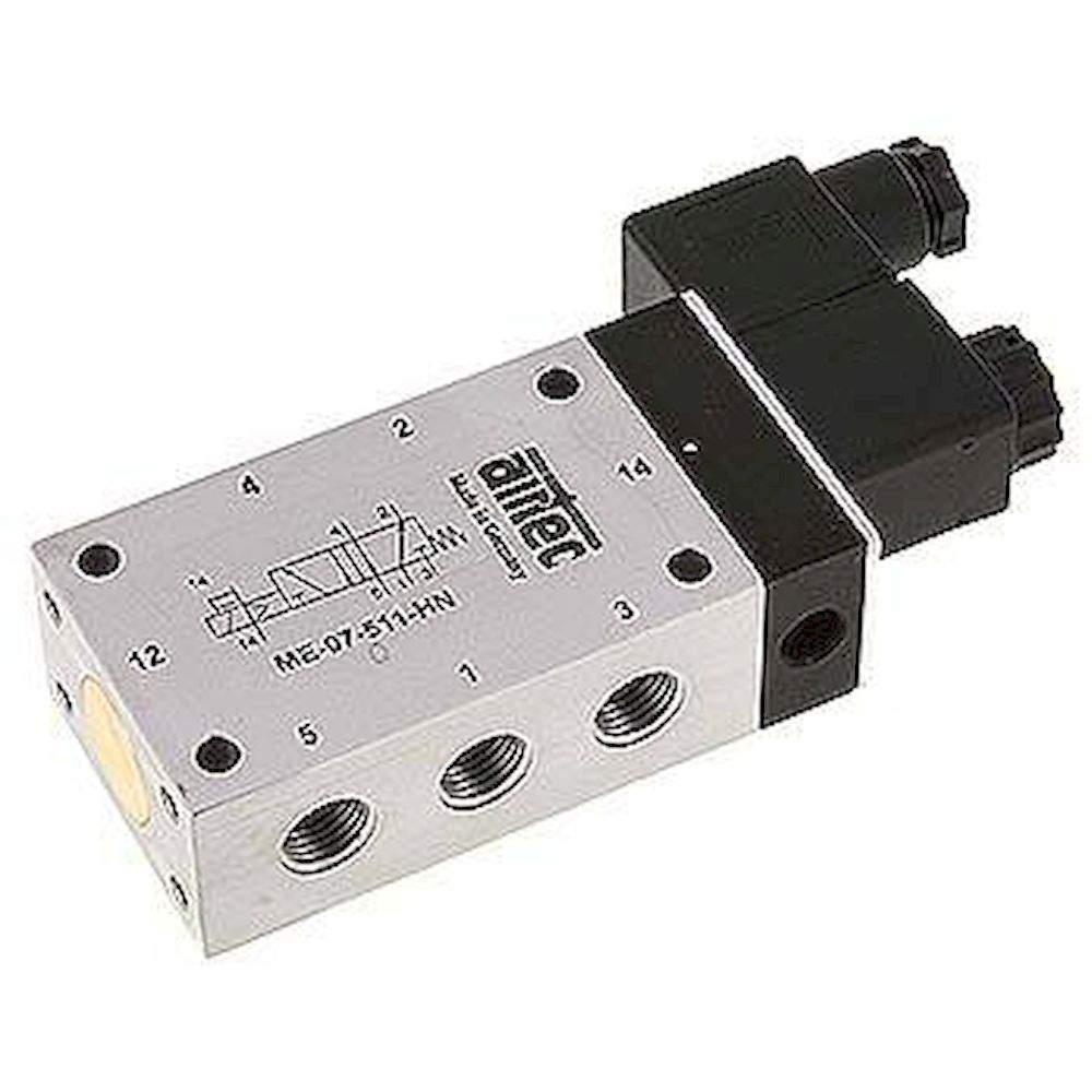 Airtec ME 07511HN 230V. 5/2-Wege Magnetventil mit Fremdluftanschluss, G 1/4"