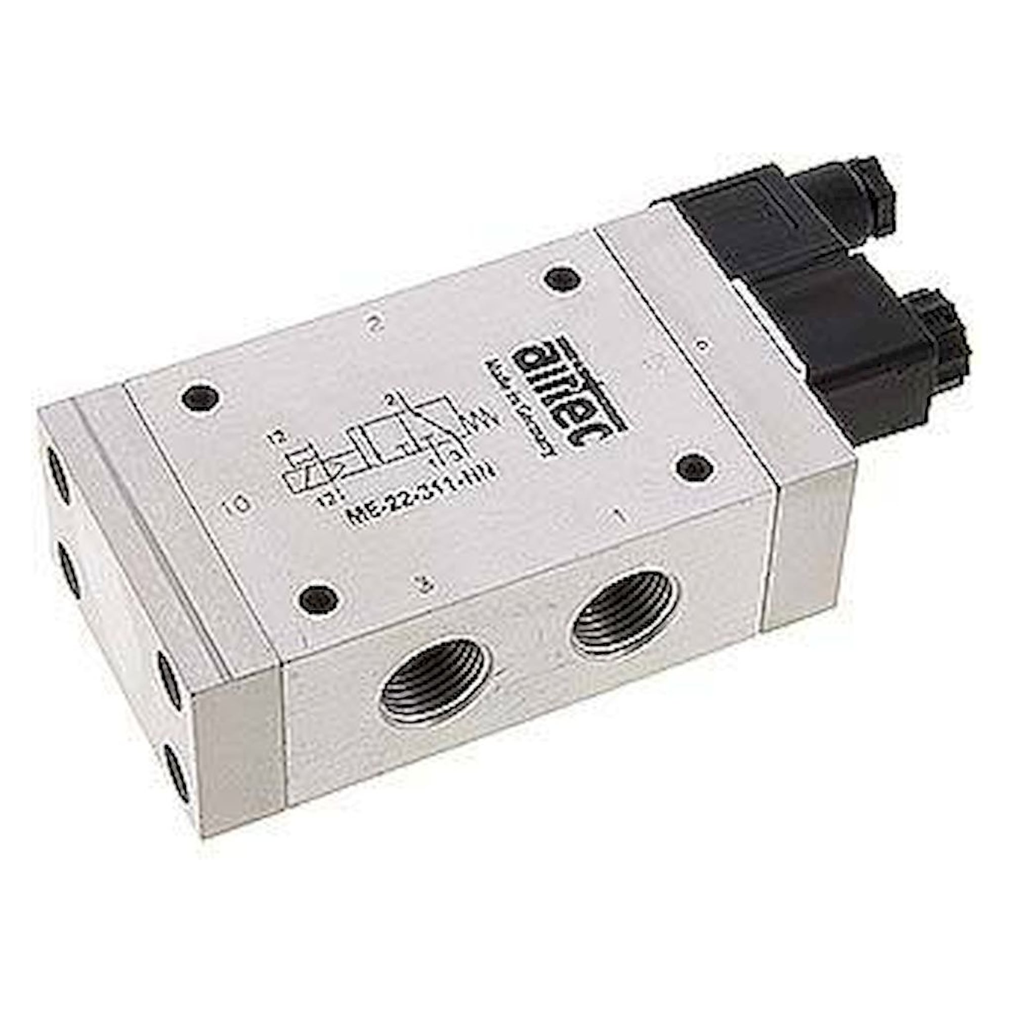 Airtec ME 22311HN 12V=. 3/2-Wege Magnetventil mit Fremdluftanschluss, G 1/2"