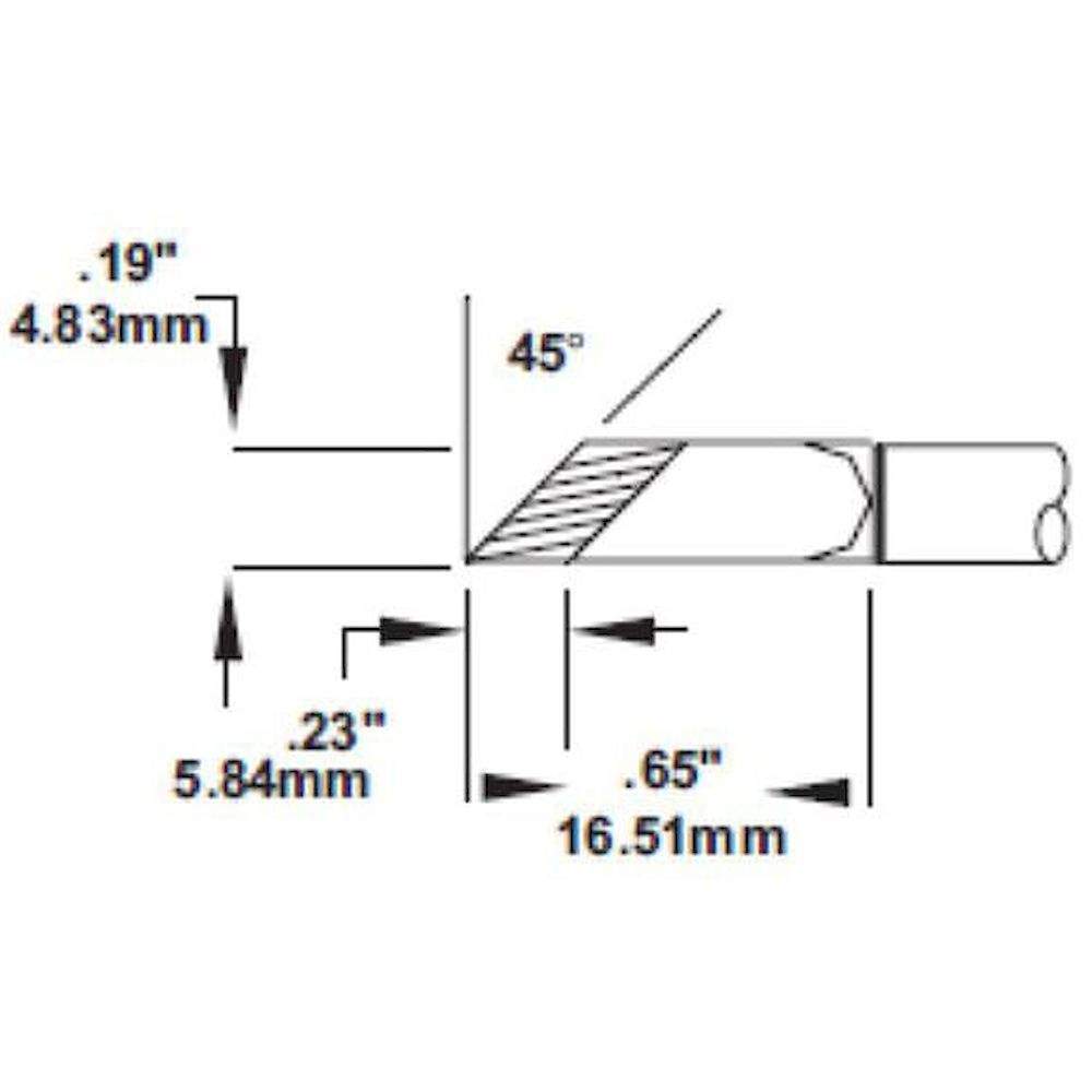 Metcal SMTC-1144. SMD-Lötspitze für Geräteserie MX für Bauteil PLCC-20, Serie 700/412 °C