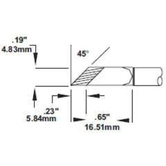 Metcal SMTC-1144. SMD soldering tip for device series MX for component PLCC-20, series 700/412 °C