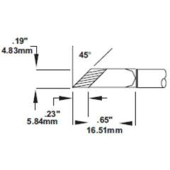 Metcal SMTC-1144. SMD soldering tip for device series MX for component PLCC-20, series 700/412 °C