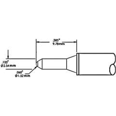 Metcal STTC-132. Lötspitze für Geräteserie MX Serie 700/412 °C, mit integrierter Heizung