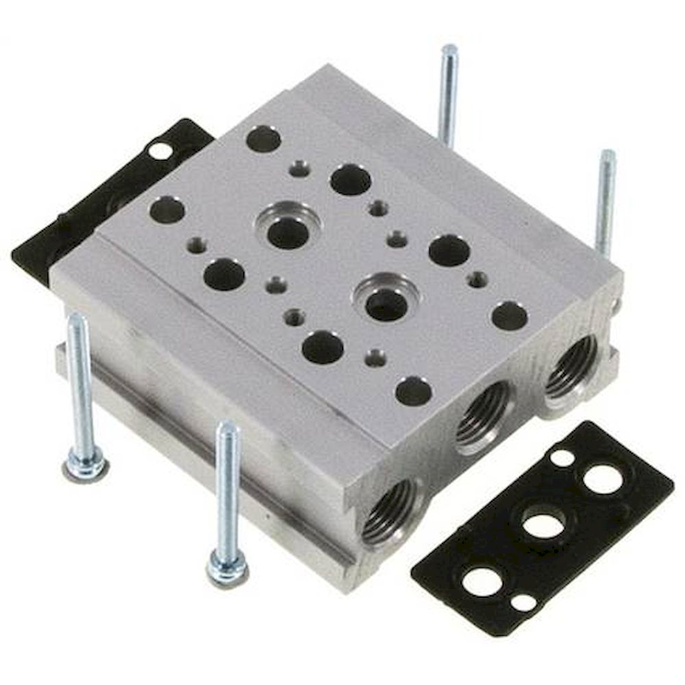 YPC MF1500-2. Reihenleiste (2-fach) für SF1000 (5/2 und 5/3-Wege)