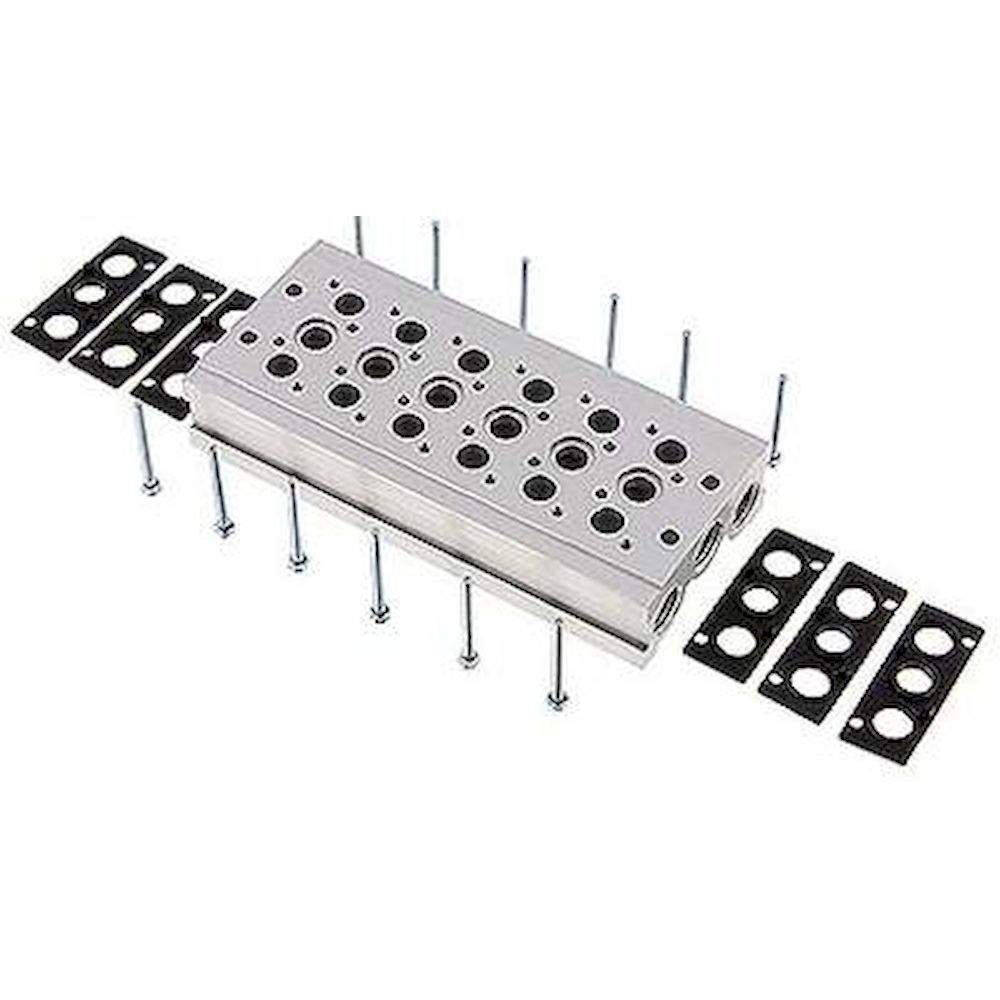 YPC MF2500-6. Reihenleiste (6-fach) für SF2000 (5/2 und 5/3-Wege)