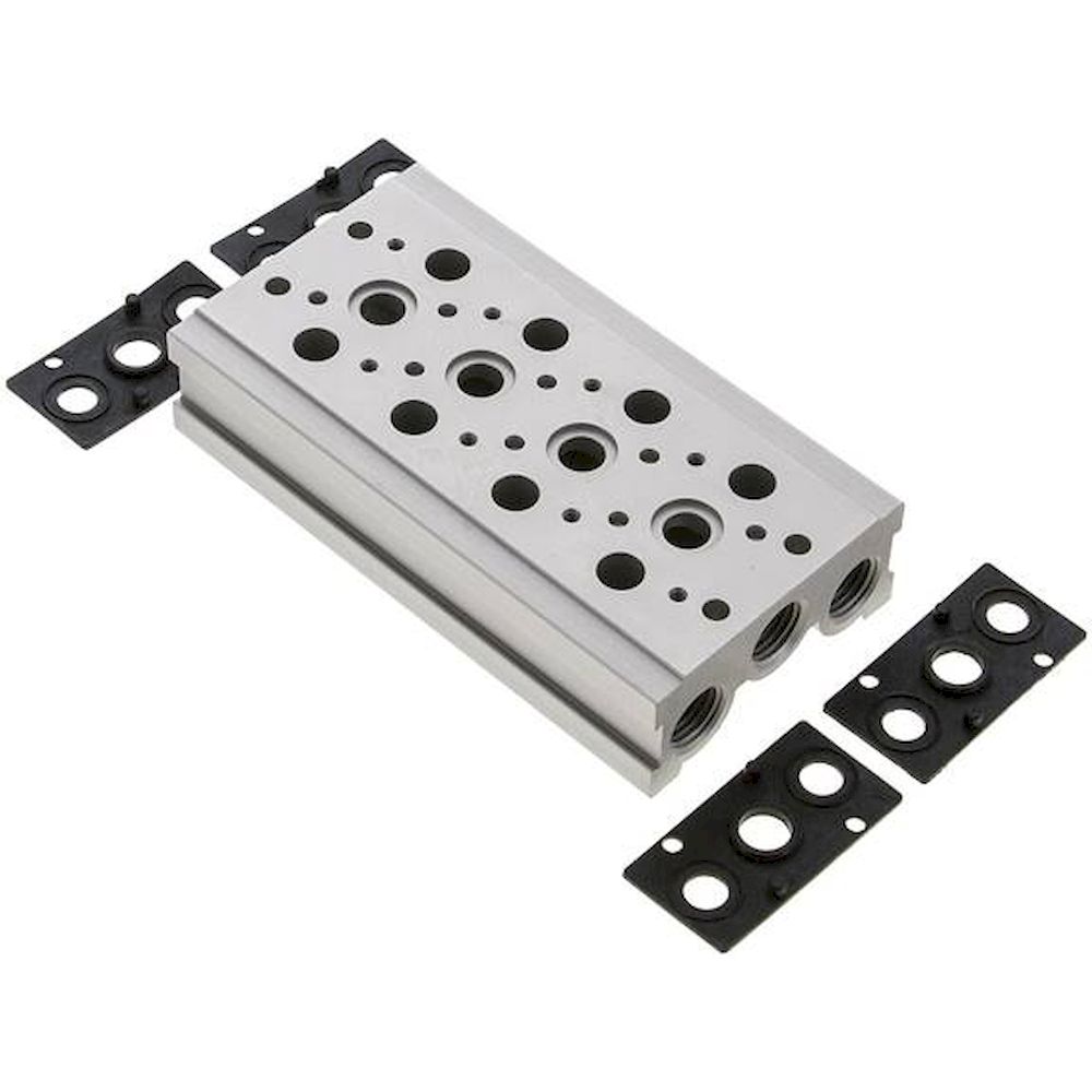 YPC MF3500-4. Reihenleiste (4-fach) für SF3000 (5/2 und 5/3-Wege)