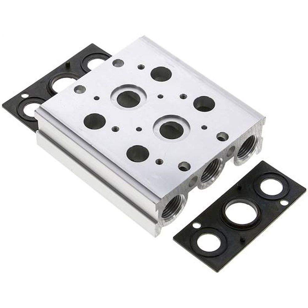 YPC MF5500-2. Reihenleiste (2-fach) für SF5000 (5/2 und 5/3-Wege)