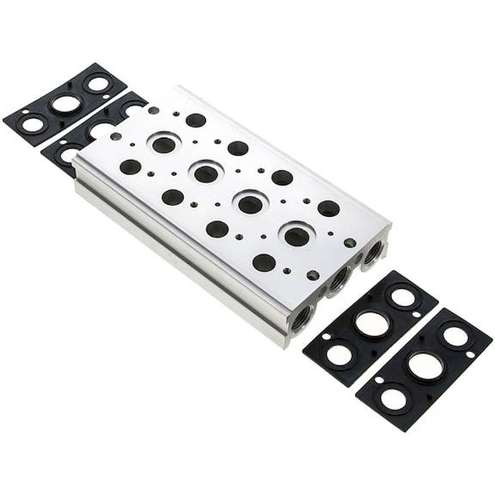 YPC MF5500-4. Reihenleiste (4-fach) für SF5000 (5/2 und 5/3-Wege)