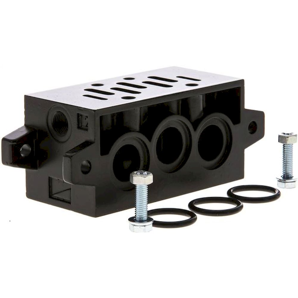 Airtec MI 013/1. ISO 1 Verkettungsplatte einfach, Abgänge unten