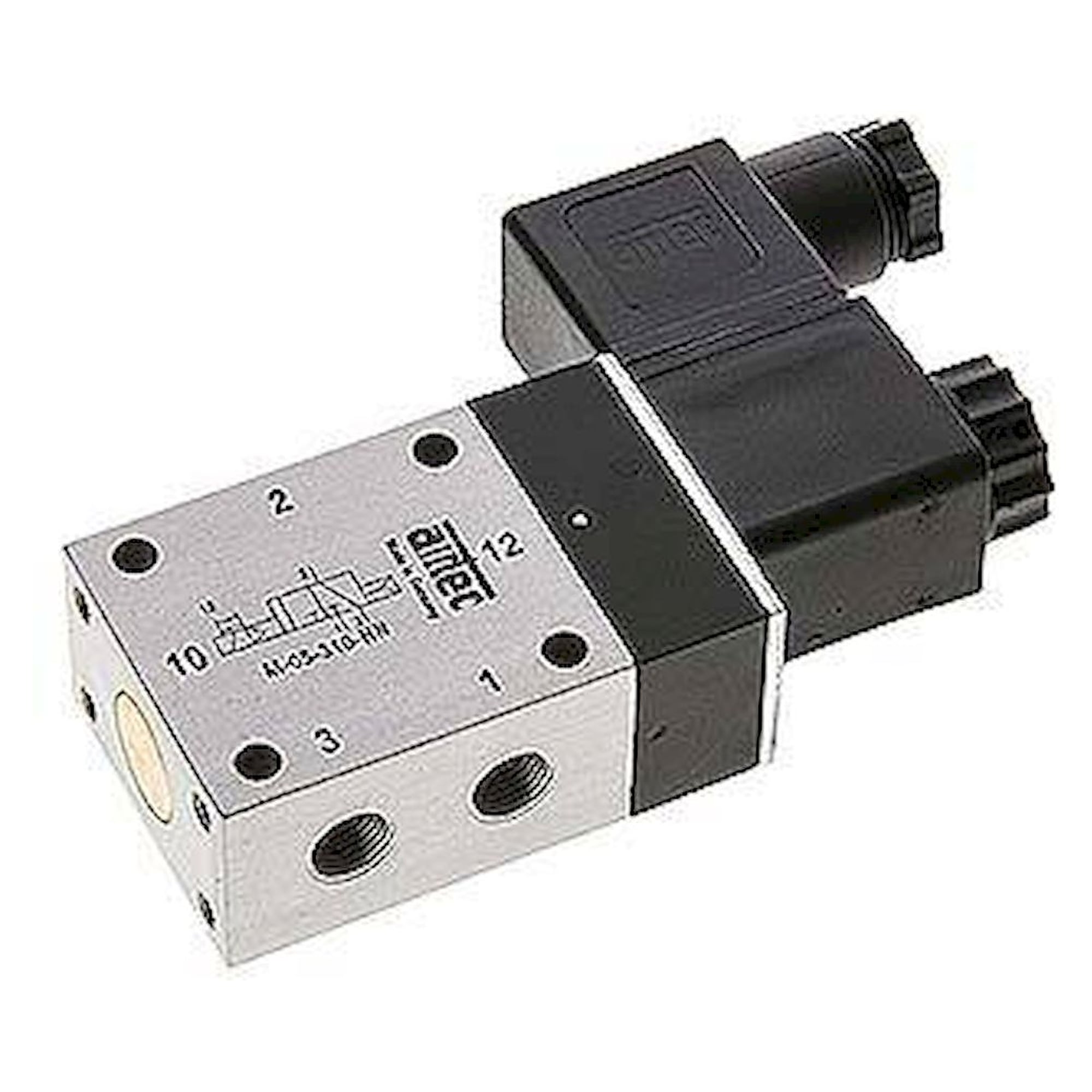 Airtec MO 05310HN 12V=. 3/2-Wege Magnetventil, G 1/8", Luftfederrückstellung (NO), 12 V DC, Standard