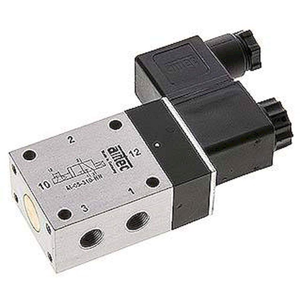Airtec MO 05310HN 24V=. 3/2-Wege Magnetventil, G 1/8", Luftfederrückstellung (NO), 24 V DC, Standard