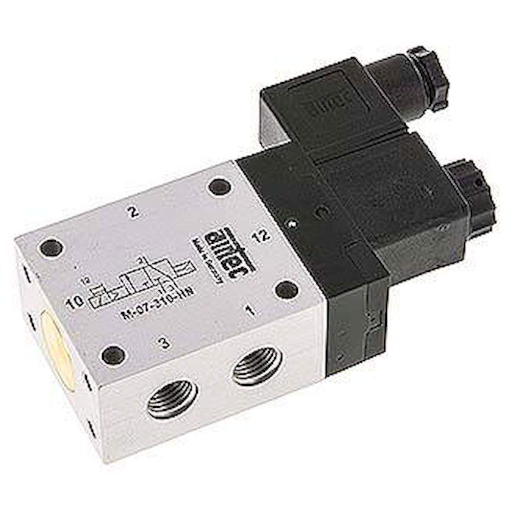 Airtec MO 07310HN 24V=. 3/2-Wege Magnetventil, G 1/4", Luftfederrückstellung (NO), 24 V DC, Standard