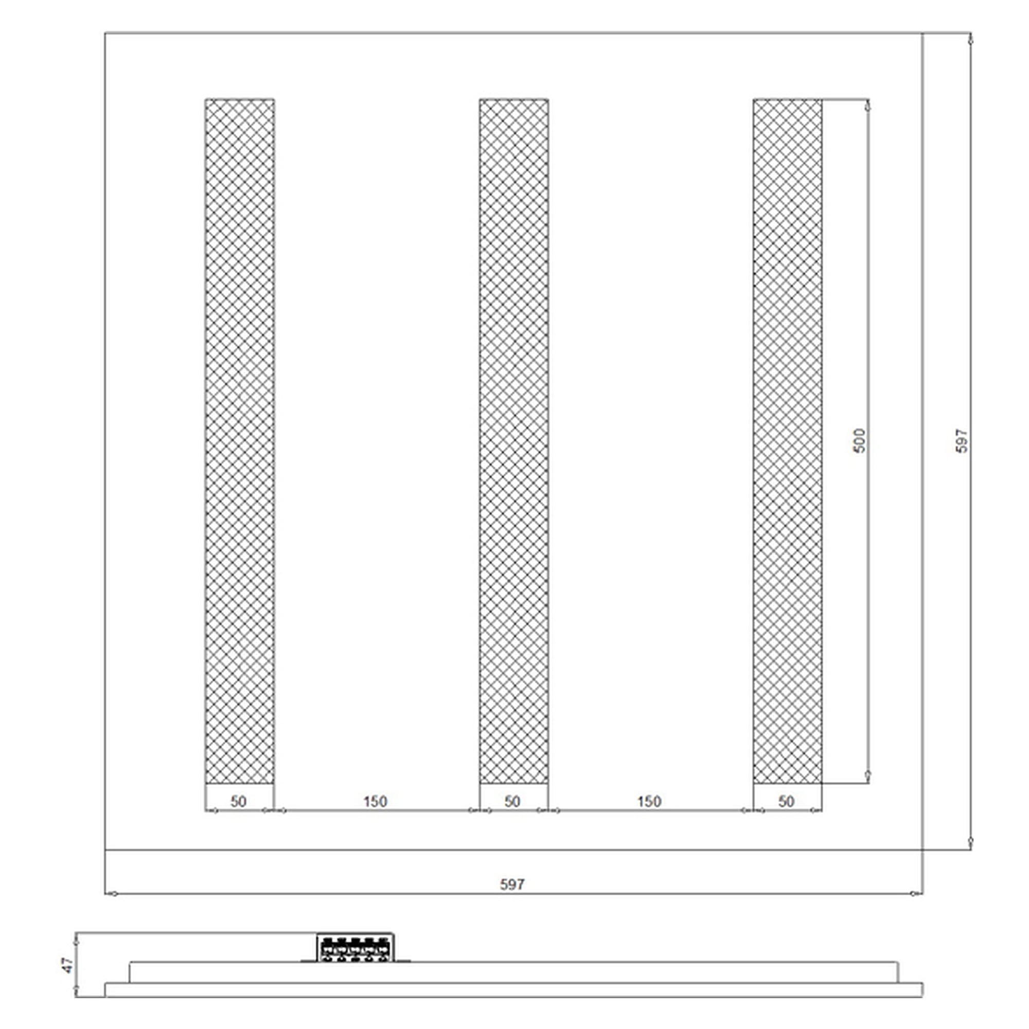 Glamox MODERNA luminaire encastré, 3500 lm, 4000 K, à gradation DALI