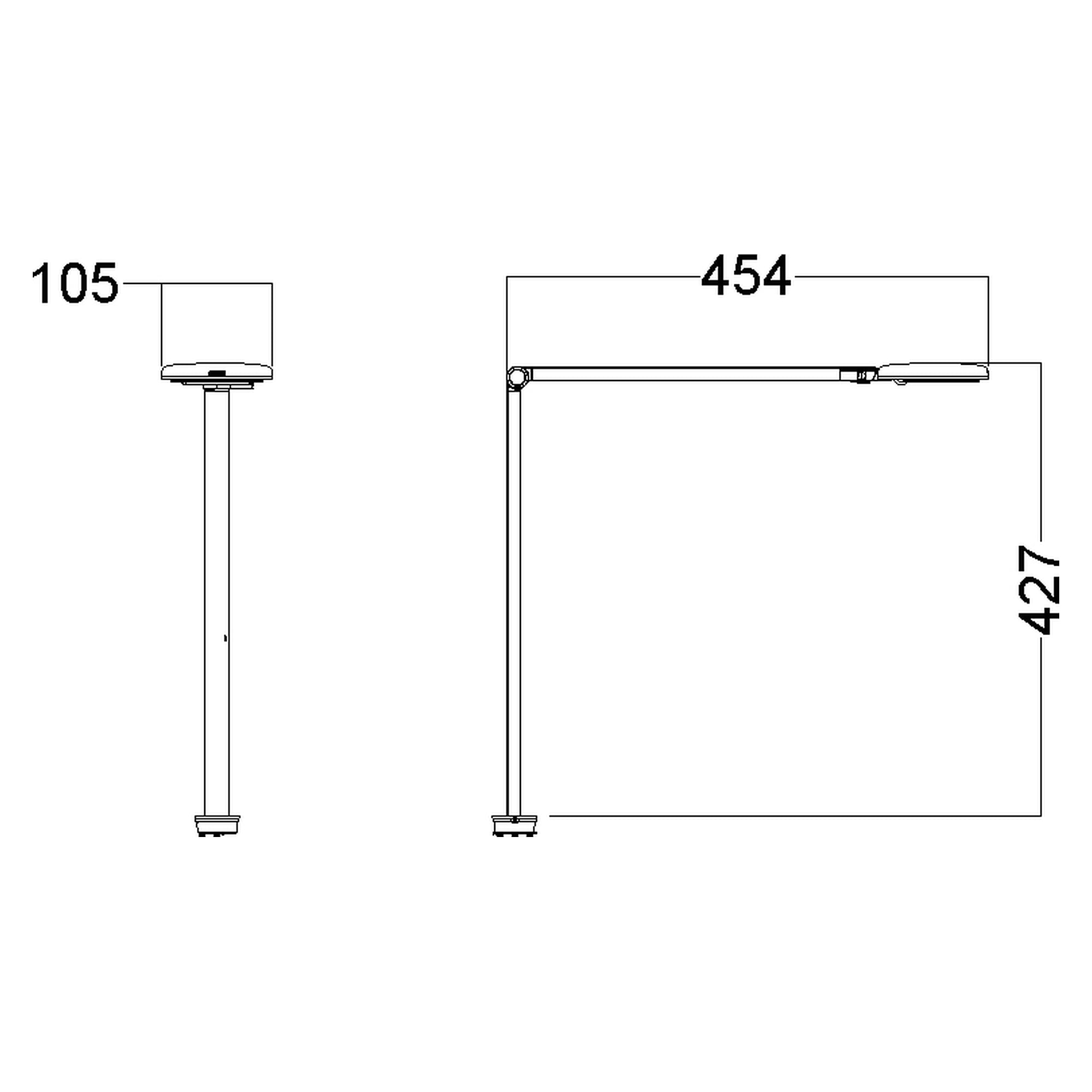 Glamox Motus luminaire sur bras, 835 lm, 3000 K (Ra 90)