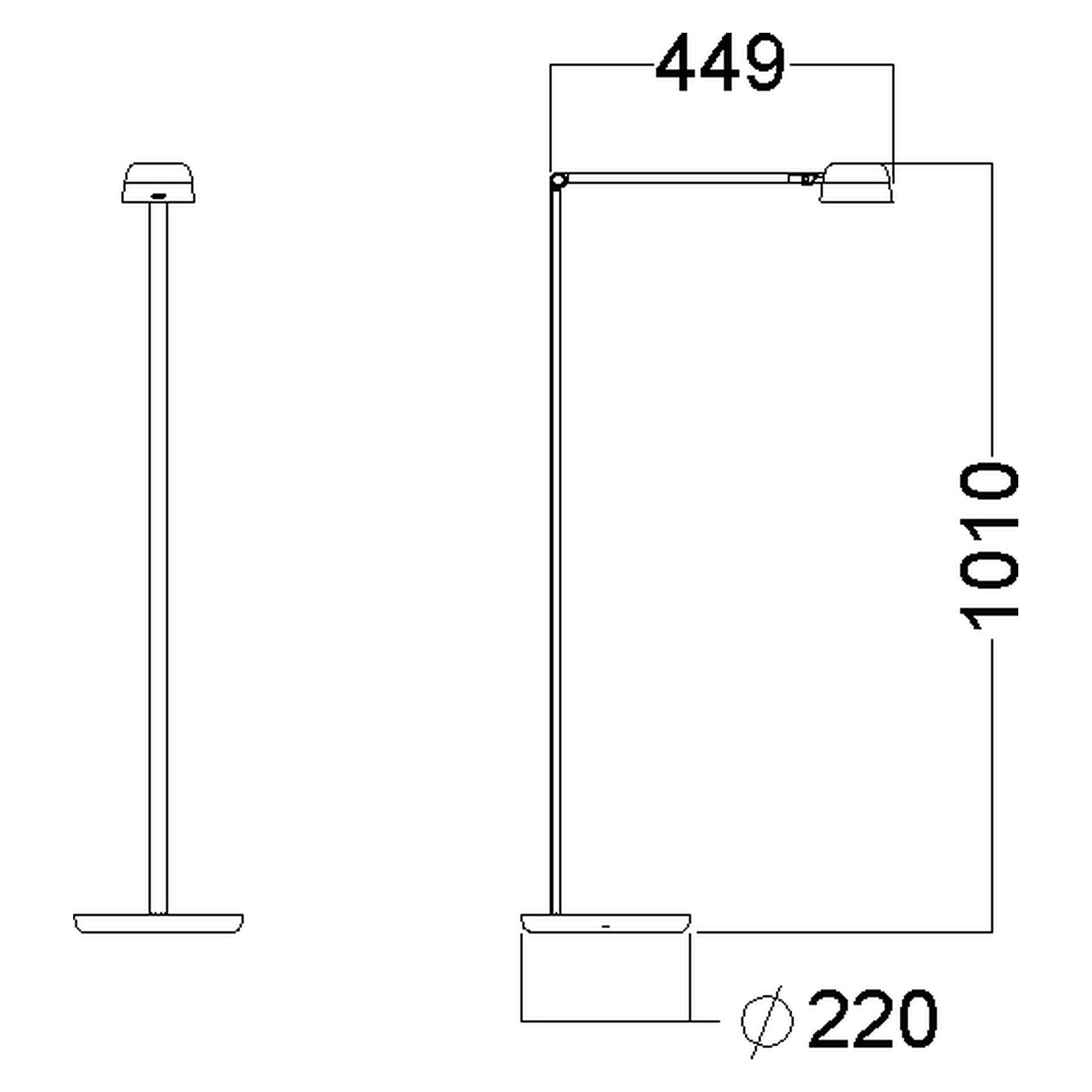 Glamox Motus arm-based luminaire, 810 lm, Tunable White