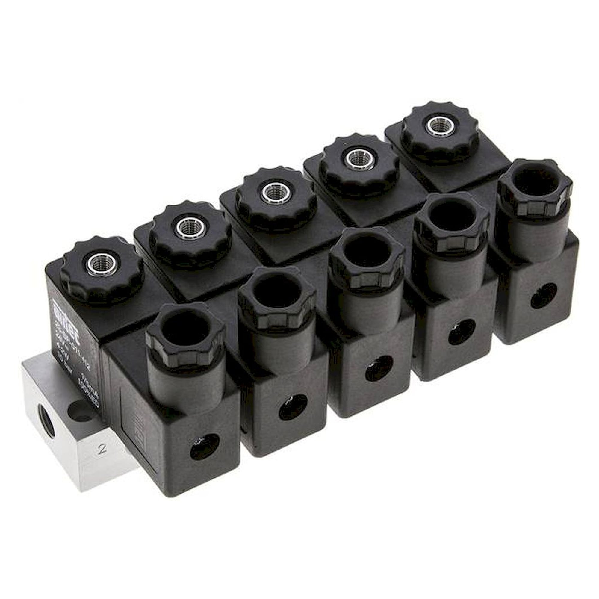 Airtec MS 18310/5HN24V=. 3/2-Wege Magnetventil, G 1/8", geschlossen (NC), 5-fach, 24 V DC