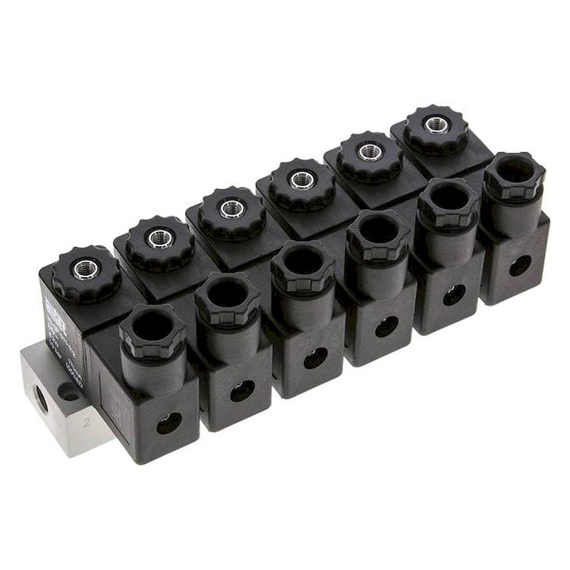 Airtec MS 18310/6HN24V=. 3/2-Wege Magnetventil, G 1/8", geschlossen (NC), 6-fach, 24 V DC