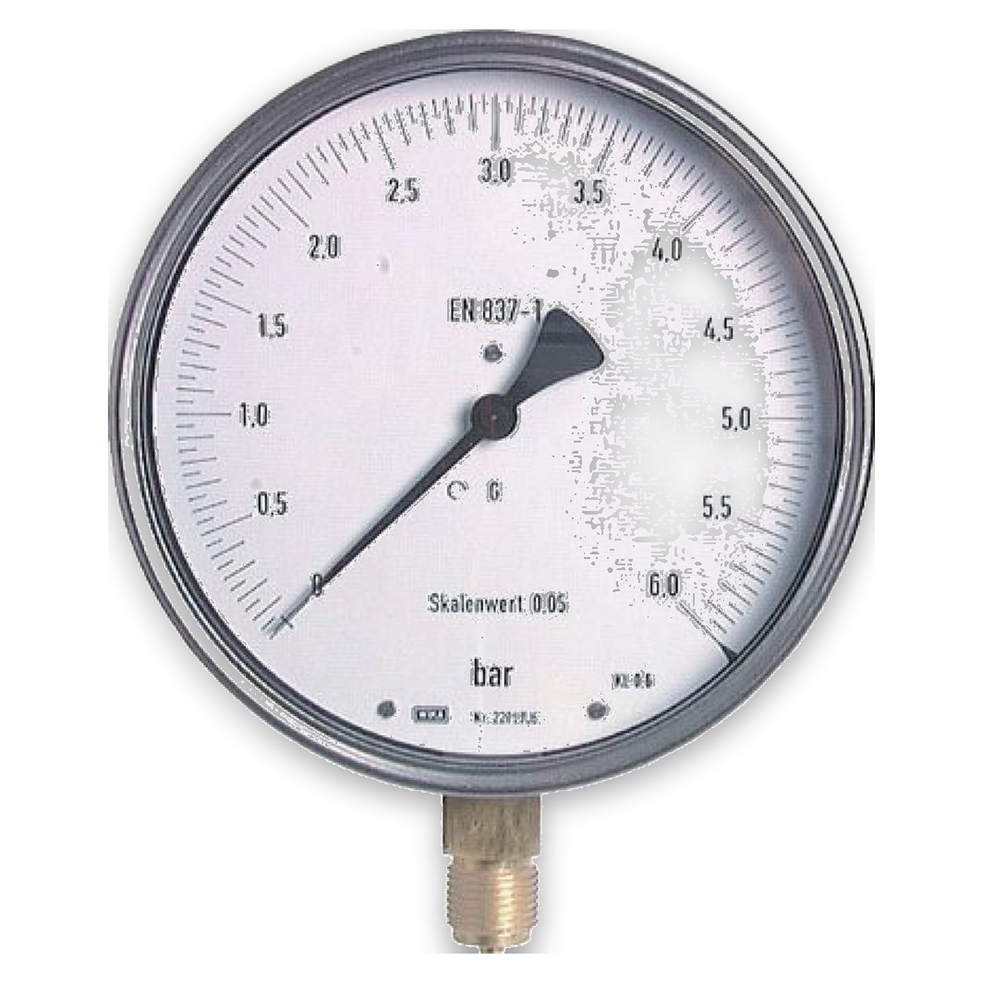 Wika MSF 1600160 Feinmess-Manometer senkrecht, 160mm, 0-1600 bar