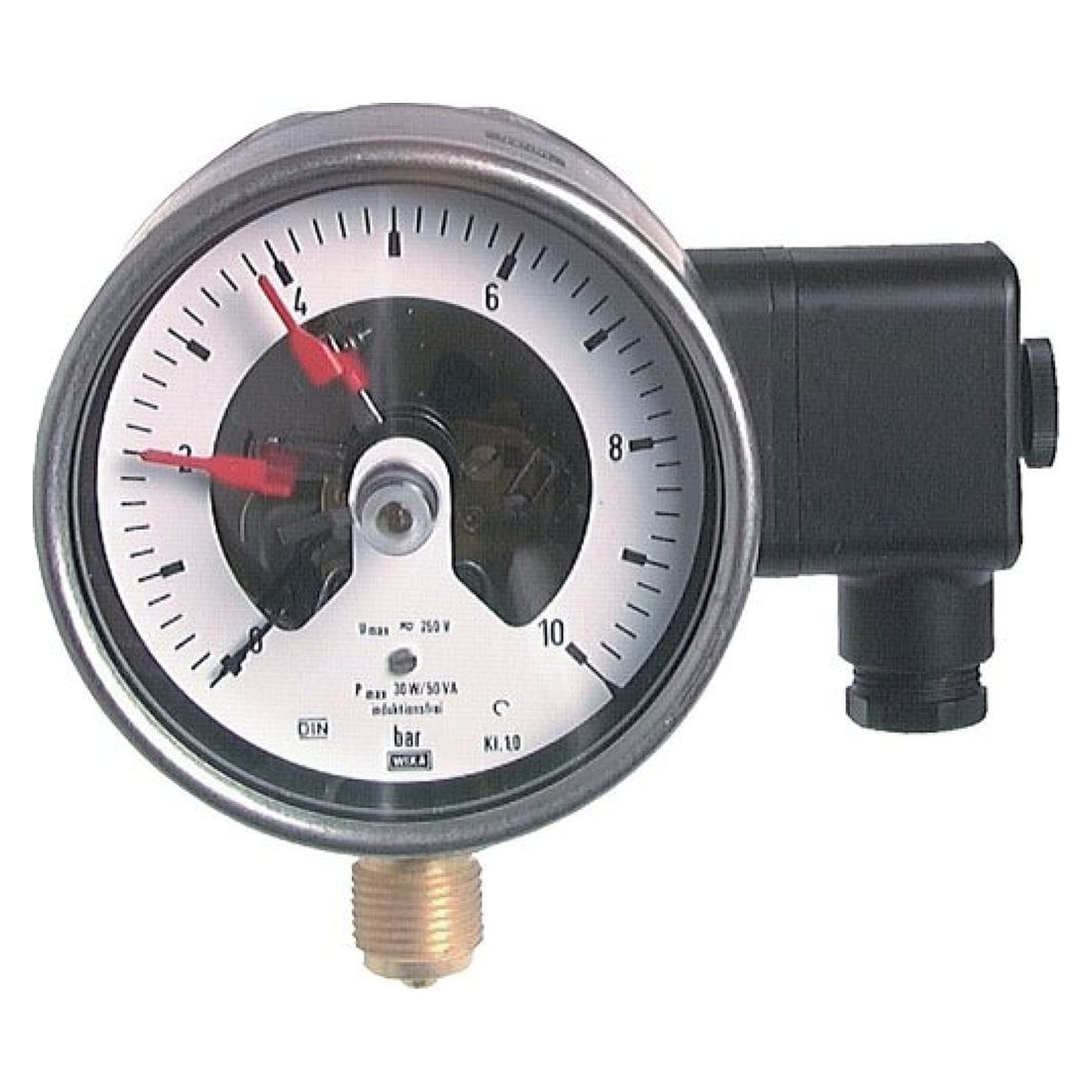 Wika MSK 25160/212 CR Kontaktmanometer (CrNi/Ms), senkr., 160mm, 0-25 bar