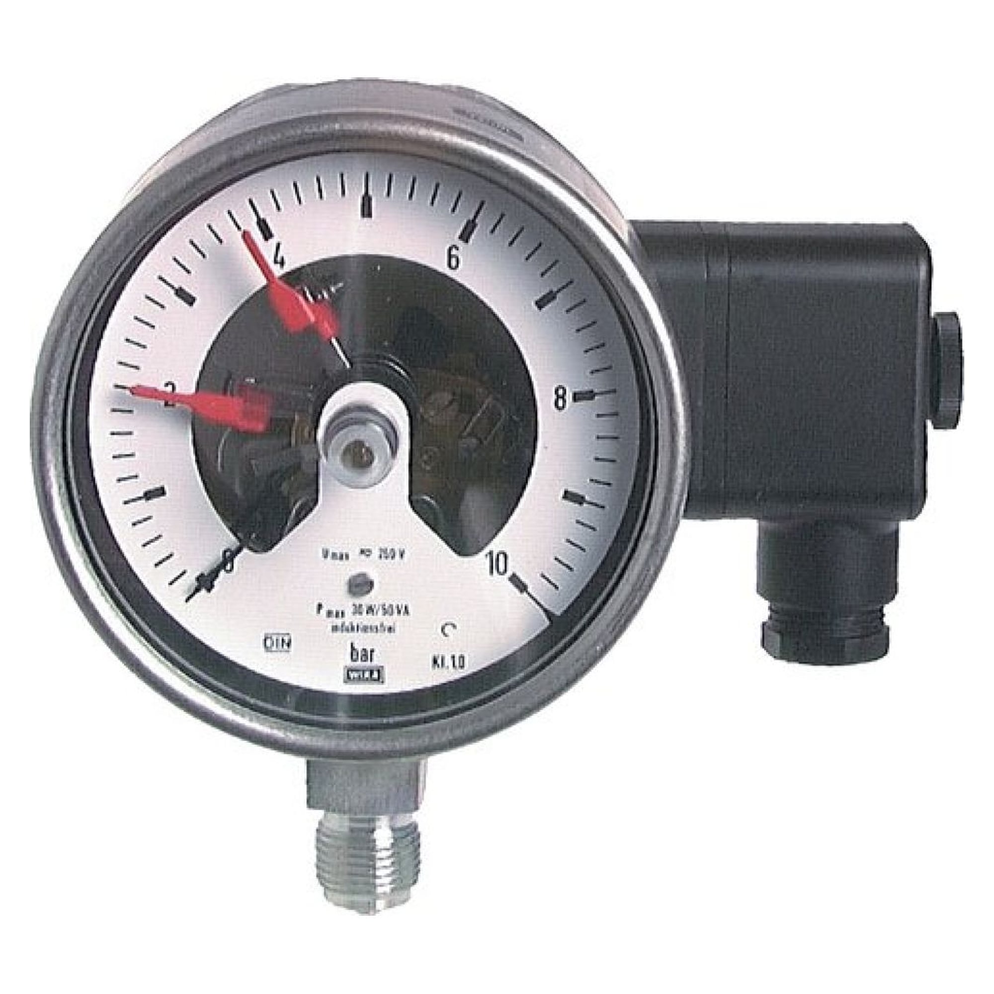 Wika MSK 250100/21 ES Sicherheits-Kontaktmanometer, senkrecht, 100mm, 0-250 bar