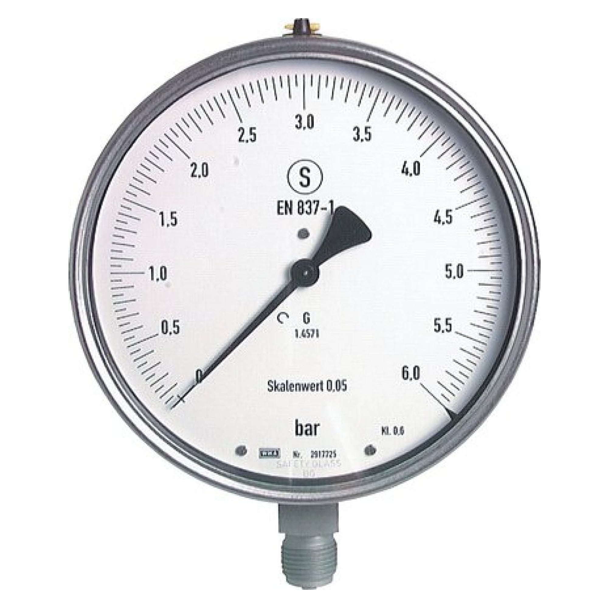 Wika MSSF 160160 ES Sicherheits-Feinmess-Manometer, 160mm, 0-160 bar