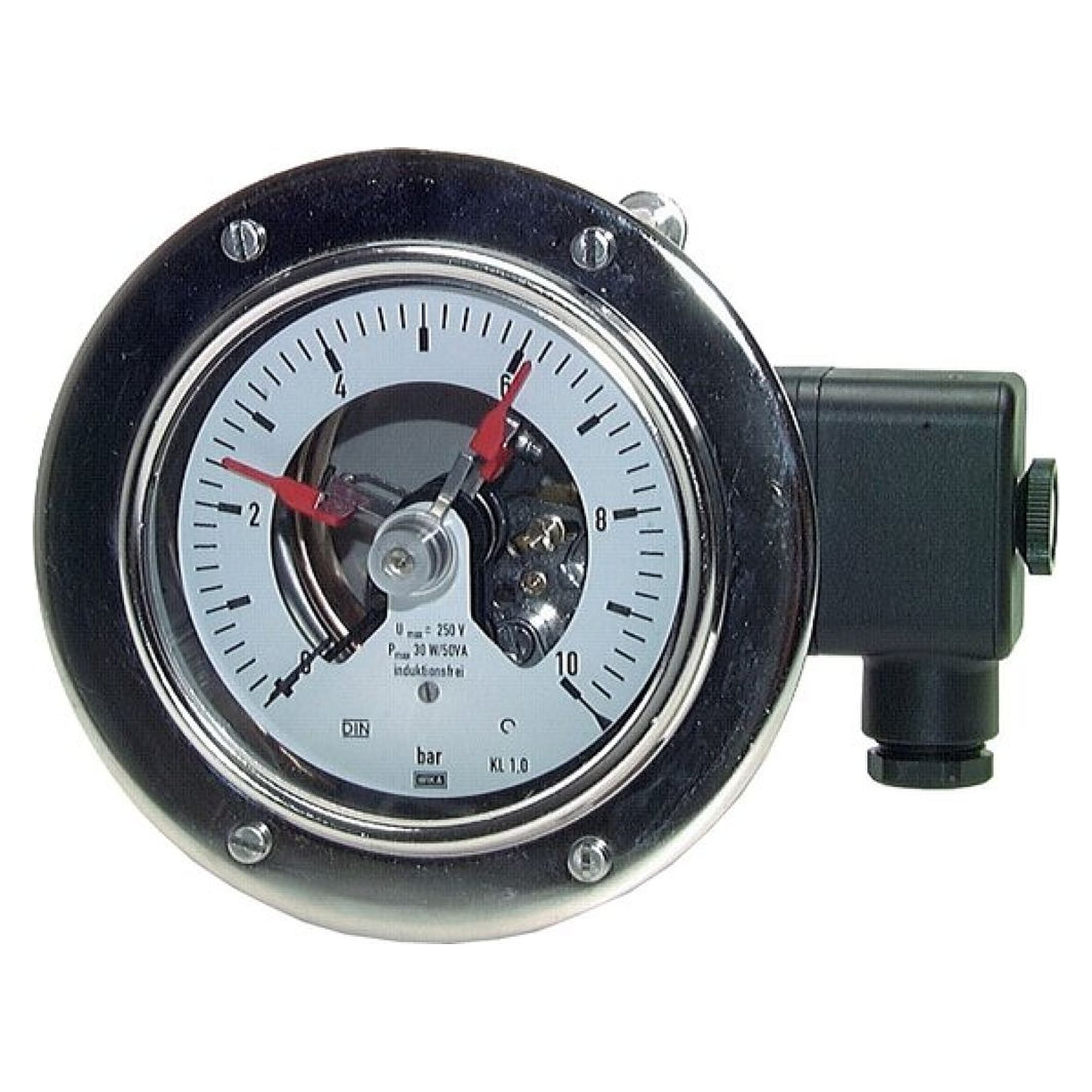 Wika MWK 60100/21 ES Sicherheits-Kontaktmanometer, waagerecht, 100mm, 0-60 bar