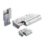 SMC MXF12-50. MXF, Pneumatischer Kompaktschlitten mit niedrigem Gehäusedurchschnitt, Kreuzrollenführung, Flachausführung