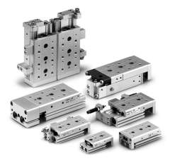 SMC MXS12-10. MXS, Air Slide Table, Cross Roller Guide