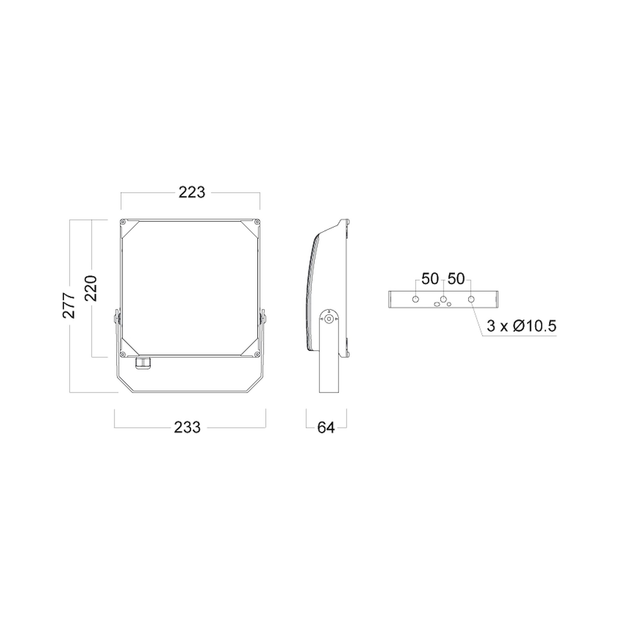 Glamox NEXT outdoor luminaire, 5850 lm, 3000 K, DALI dimmable
