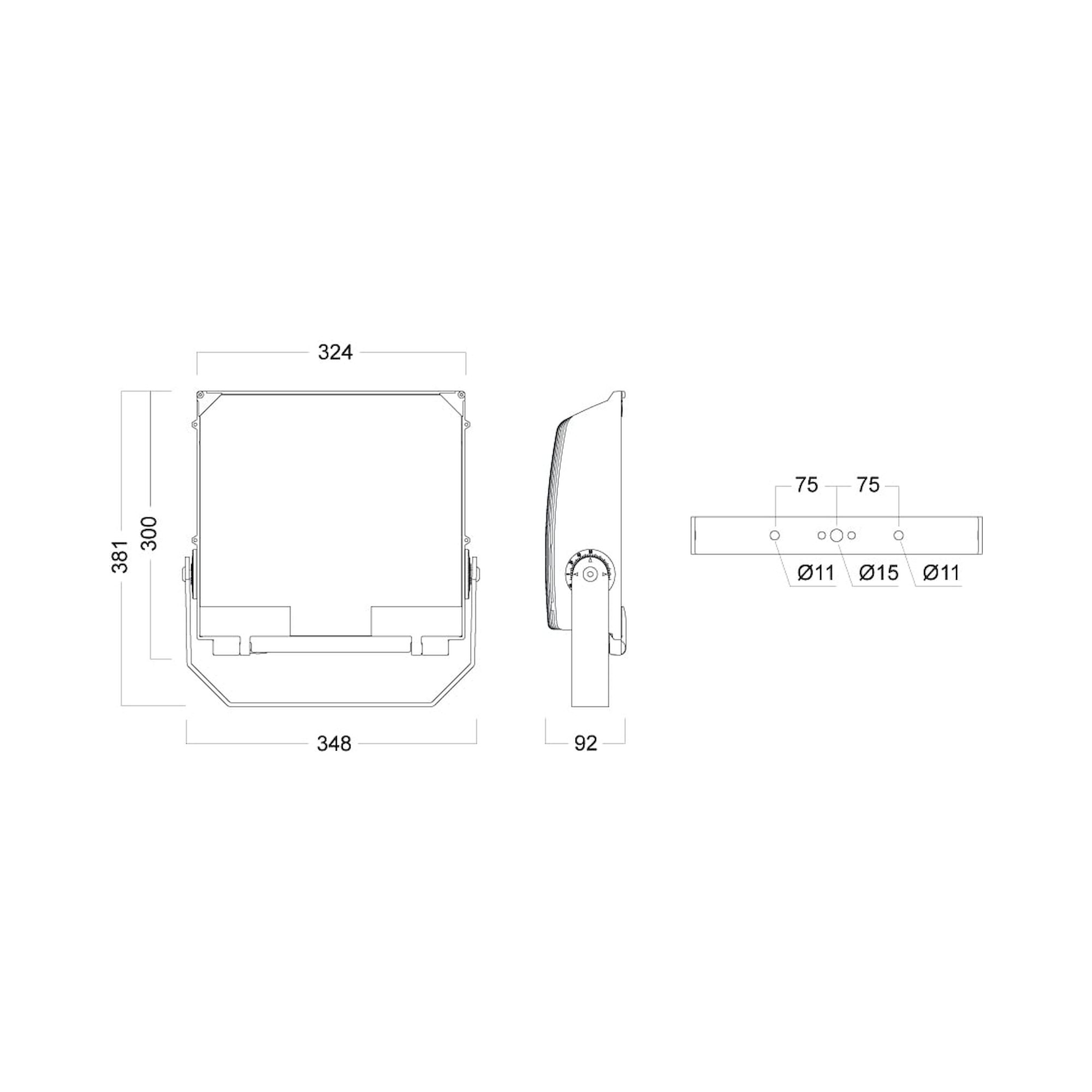 Glamox NEXT outdoor luminaire, 12600 lm, 3000 K, DALI dimmable