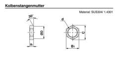 SMC NT-05. Kolbenstangenmutter - NT