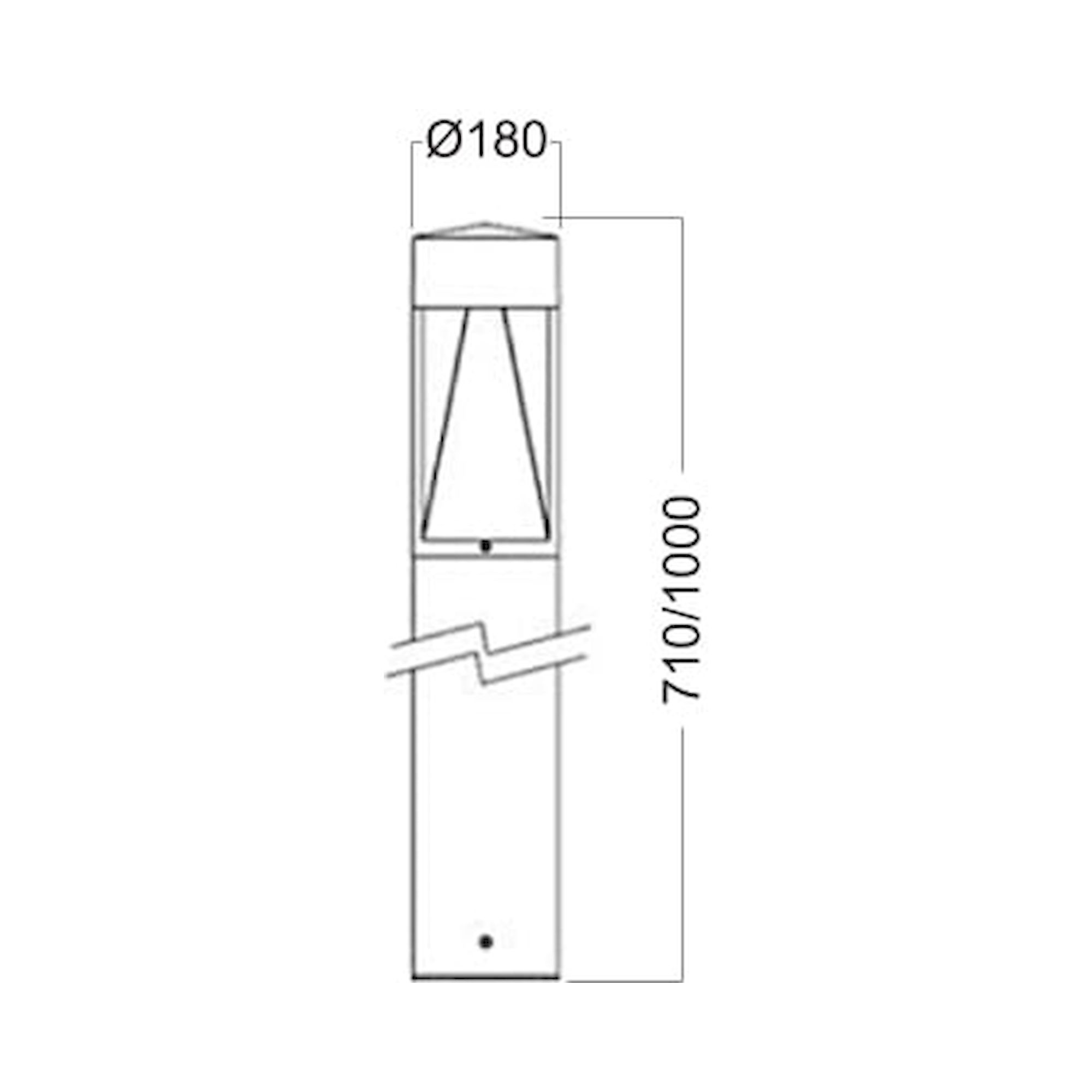 Glamox O36 luminaire d'extérieur, 1600 lm, 3000 K, commutable