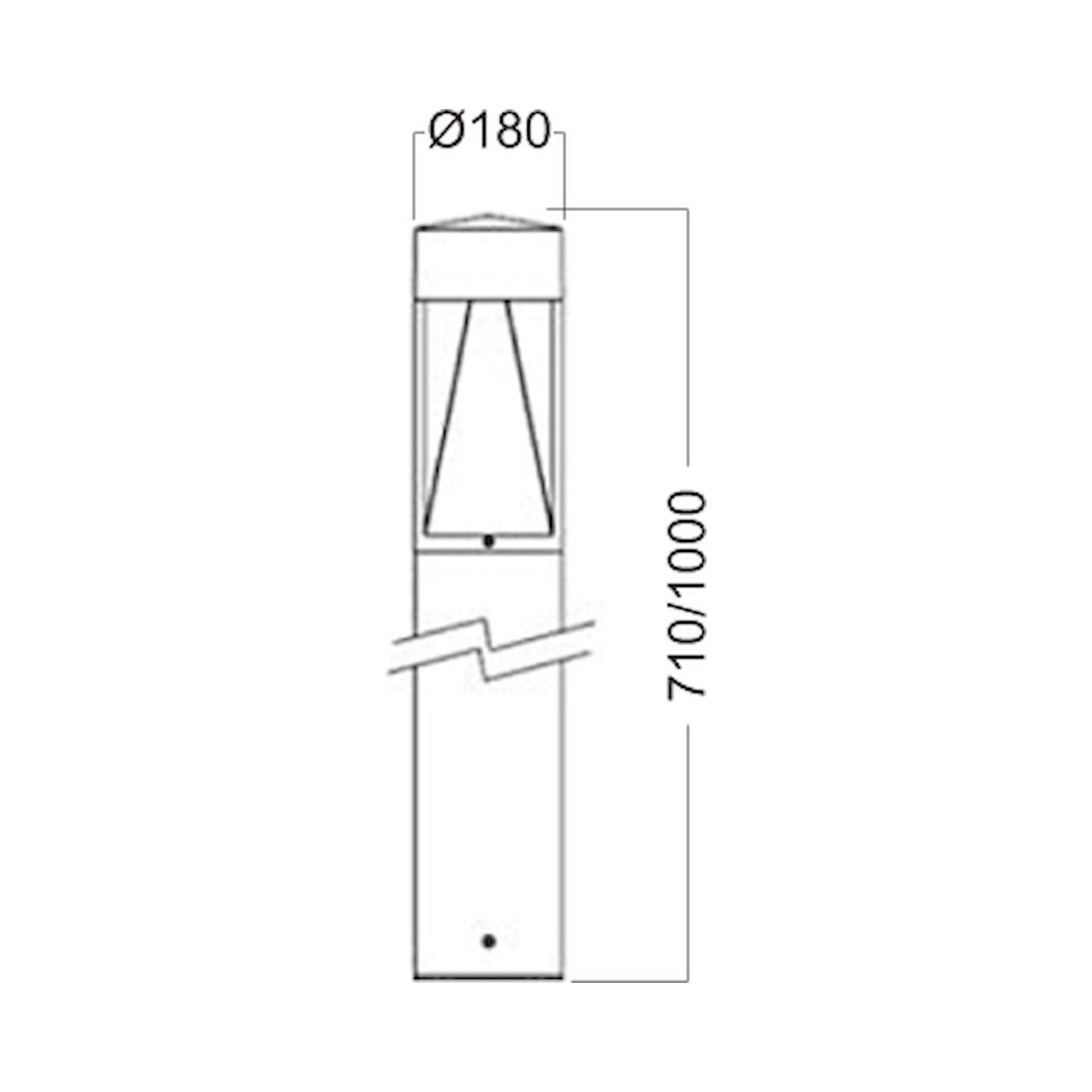 Glamox O36 outdoor luminaire, 1750 lm, 4000 K, switchable
