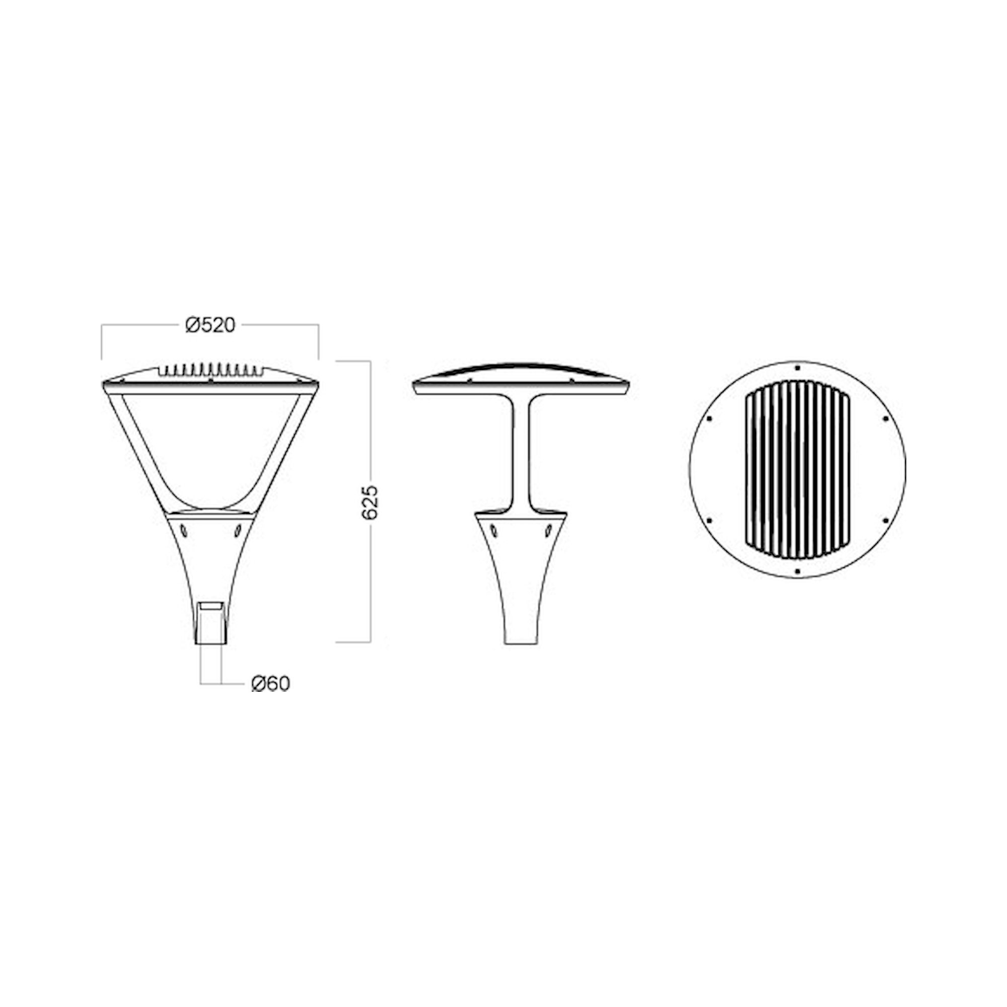 Glamox O41 outdoor luminaire, 9500 lm, 3000 K, DALI dimmable