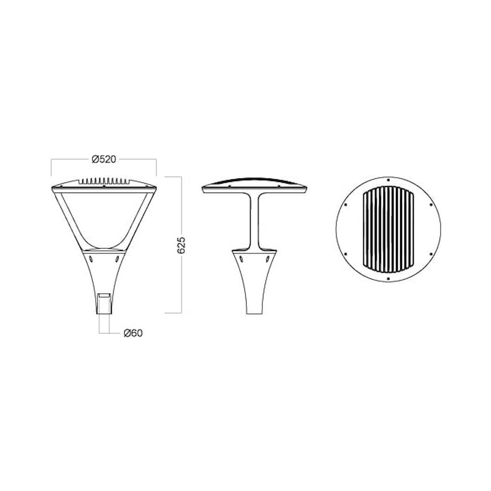 Glamox O41 outdoor luminaire, 5900 lm, 4000 K, switchable