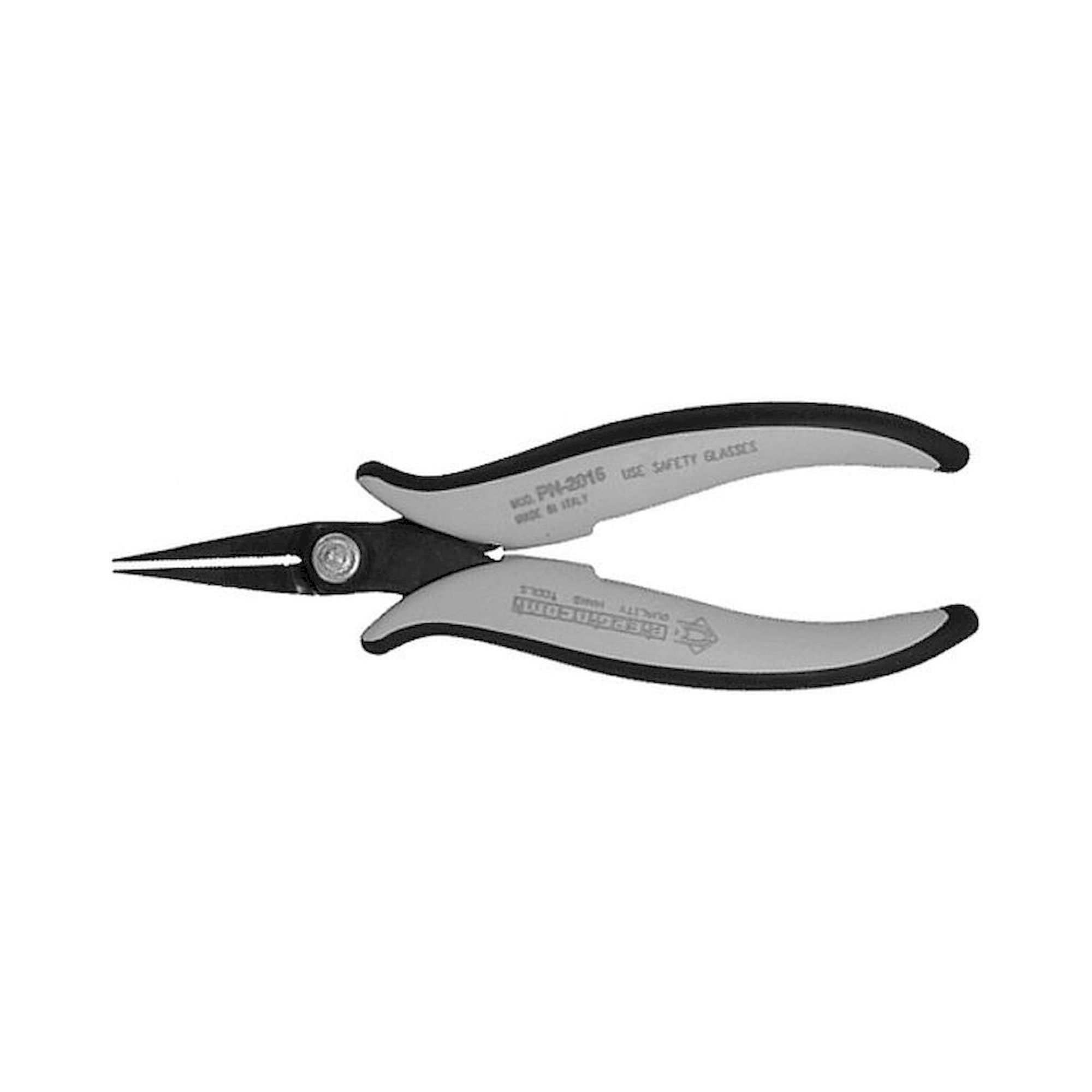 OK Piergiacomi PN 2015 D. ESD Snipe nose pliers, serrated/pointed/ro withed, 160 mm