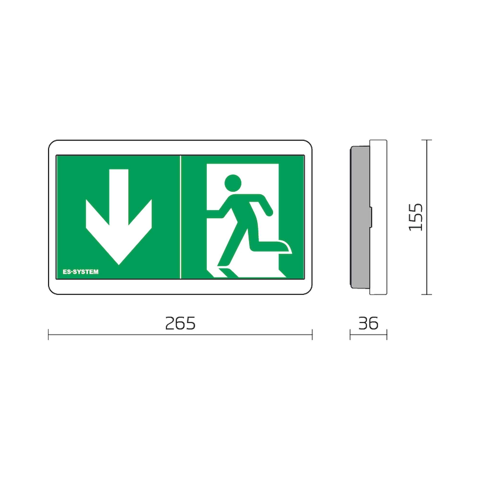 Glamox ORTUS-W BL E/Z LO SIGN