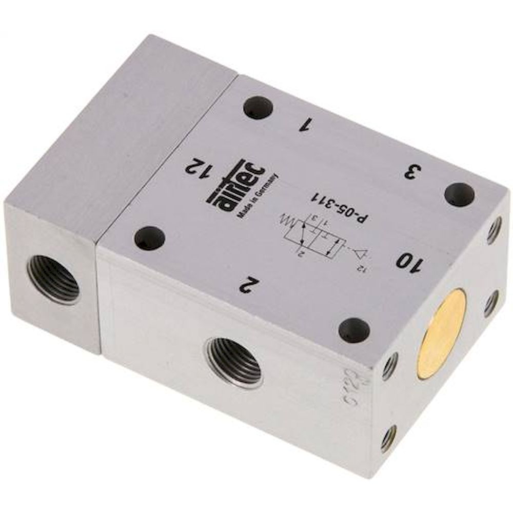 Airtec P 05 311. 3/2-Wege Pneumatikventil, G 1/8", Feder (NC/NO), Standard