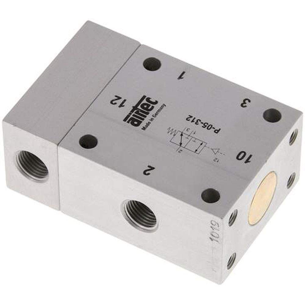 Airtec P 05 312. 3/2-Wege Pneumatikventil, G 1/8", Feder (NC/NO), Standard