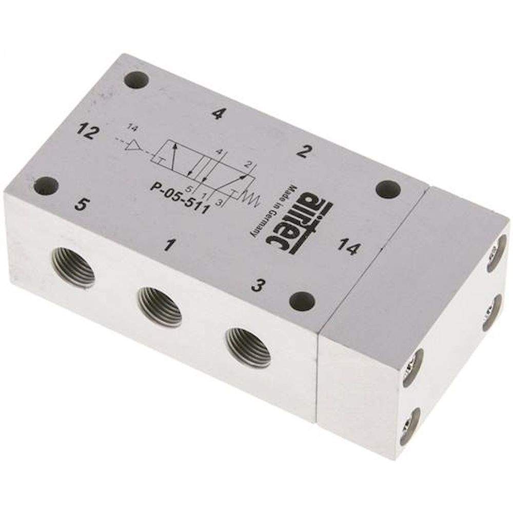 Airtec P 05 511-X. 5/2-Wege Pneumatikventil G 1/8", Feder, ATEX-Zulassung