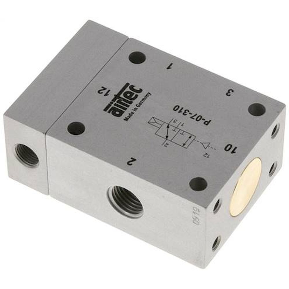 Airtec P 07 310. 3/2-Wege Pneumatikventil, G 1/4", Luftfeder (NC), Standard