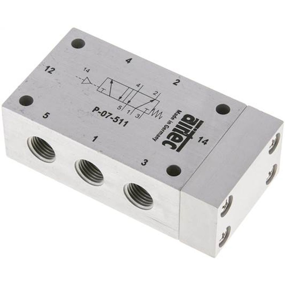 Airtec P 07 511. 5/2-Wege Pneumatikventil G 1/4", Feder, Standard