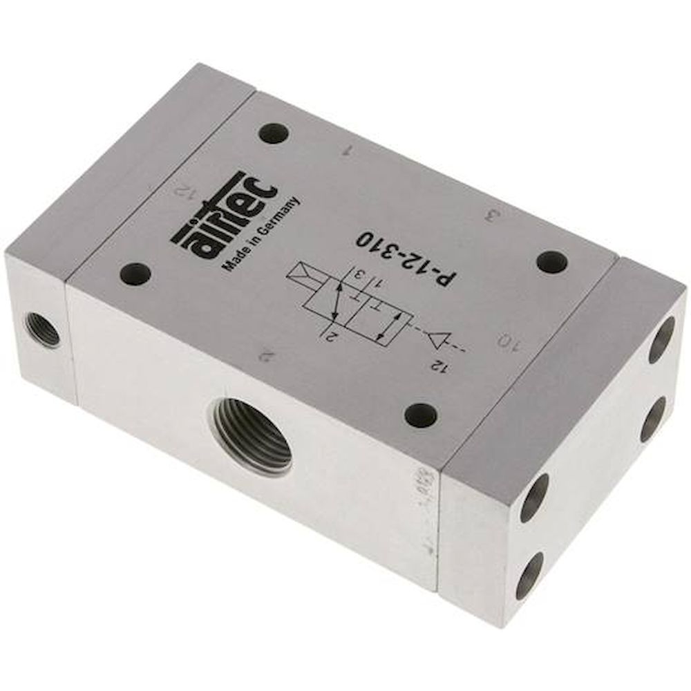 Airtec P 12 310. 3/2-Wege Pneumatikventil, G 1/2", Luftfeder (NC), Standard