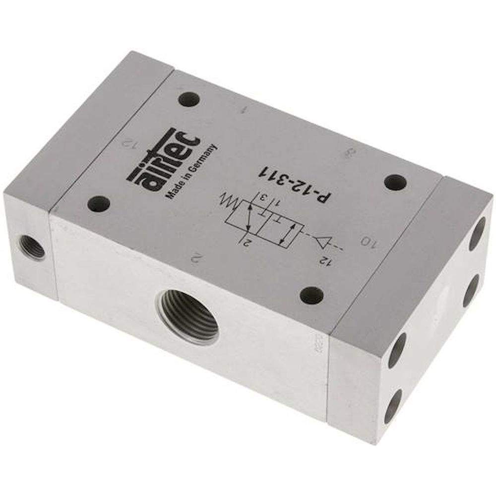 Airtec P 12 311. 3/2-Wege Pneumatikventil, G 1/2", Feder (NC/NO), Standard