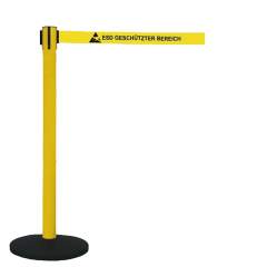 Gurtabsperrpfosten, Höhe 1000 mm inkl. Gurtband 4000 mm bedruckt mit EPA (einfacher Gurt)