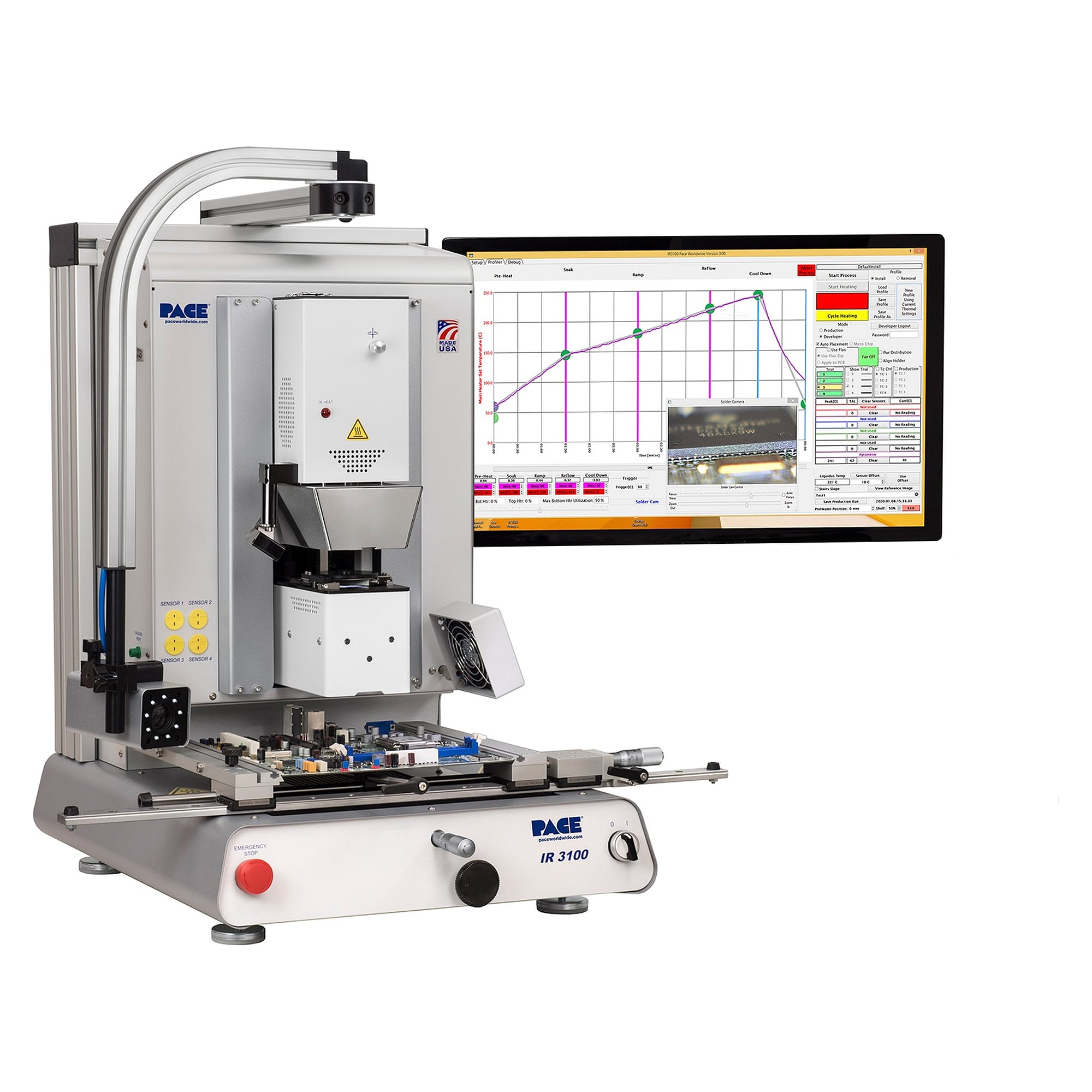 IR3100 Infrared BGA Rework Station with IR Pyrometer - PACE 8007-0587