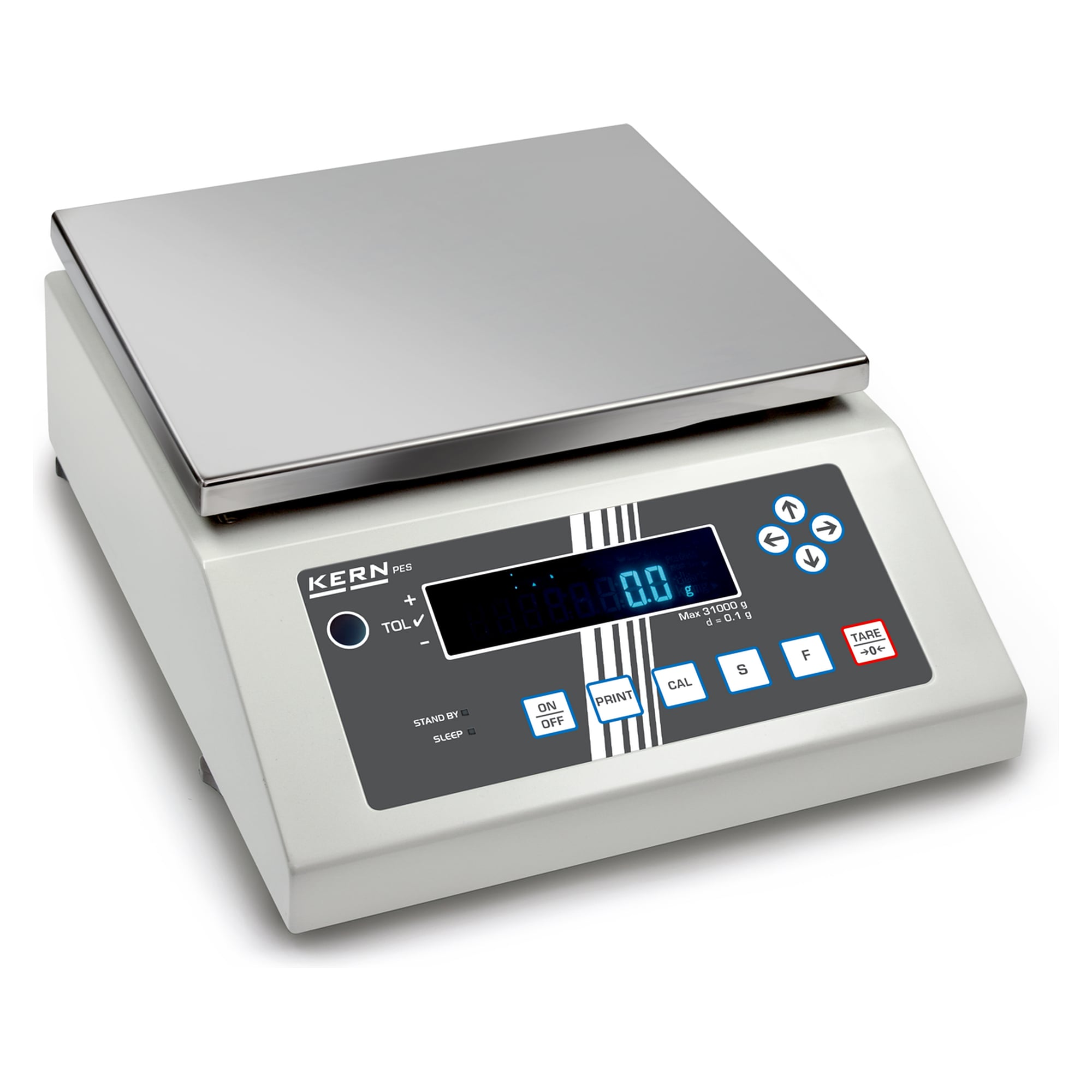 Präzisionswaage 31000 g Ablesbarkeit 0,1 g - KERN PES 31000-1M