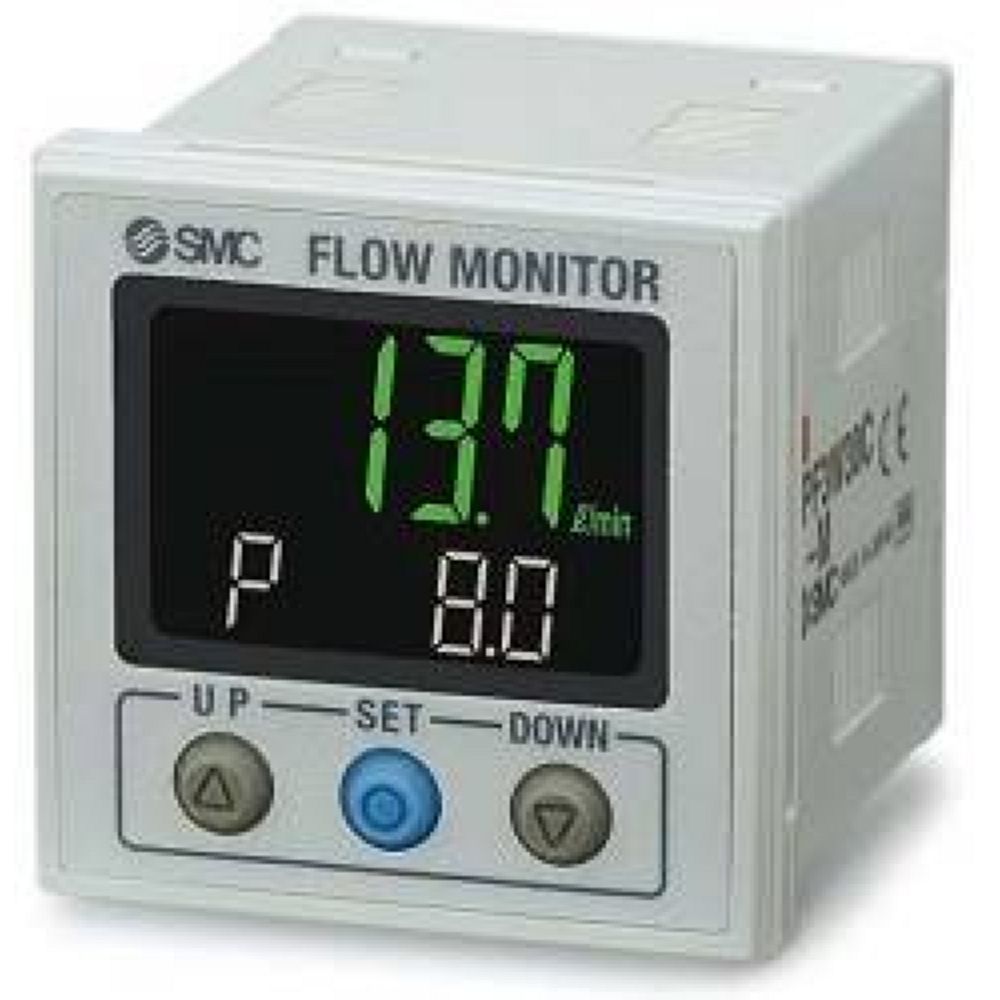 SMC PF3W30BN-MTC. PF3W30, Digital Flow Switch for Water, 3-Colour Display, Remote Monitor Unit