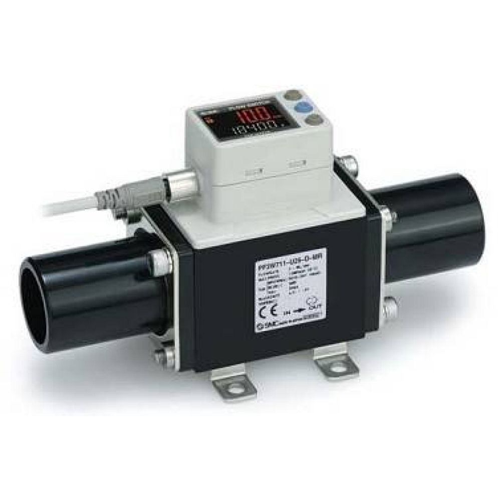 SMC PF3W721-U30-C-M. PF3W7-U, Digital Flow Switch for PVC Piping, 3-Colour Display, Integrated display