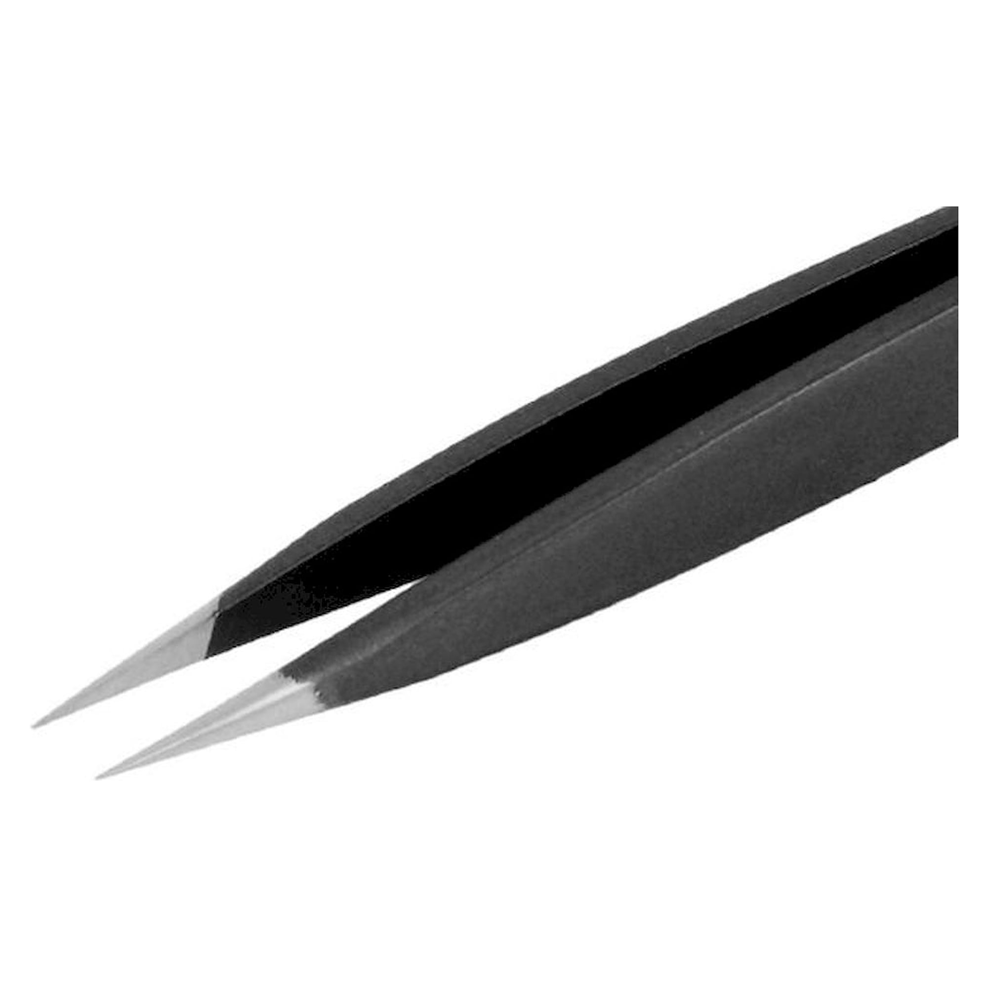 Piergiacomi 00 SA D. ESD Tweezers, with thick and flat tips, 120 mm