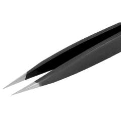 Piergiacomi 00 SA D. ESD Tweezers, with thick and flat tips, 120 mm